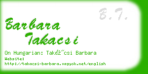 barbara takacsi business card